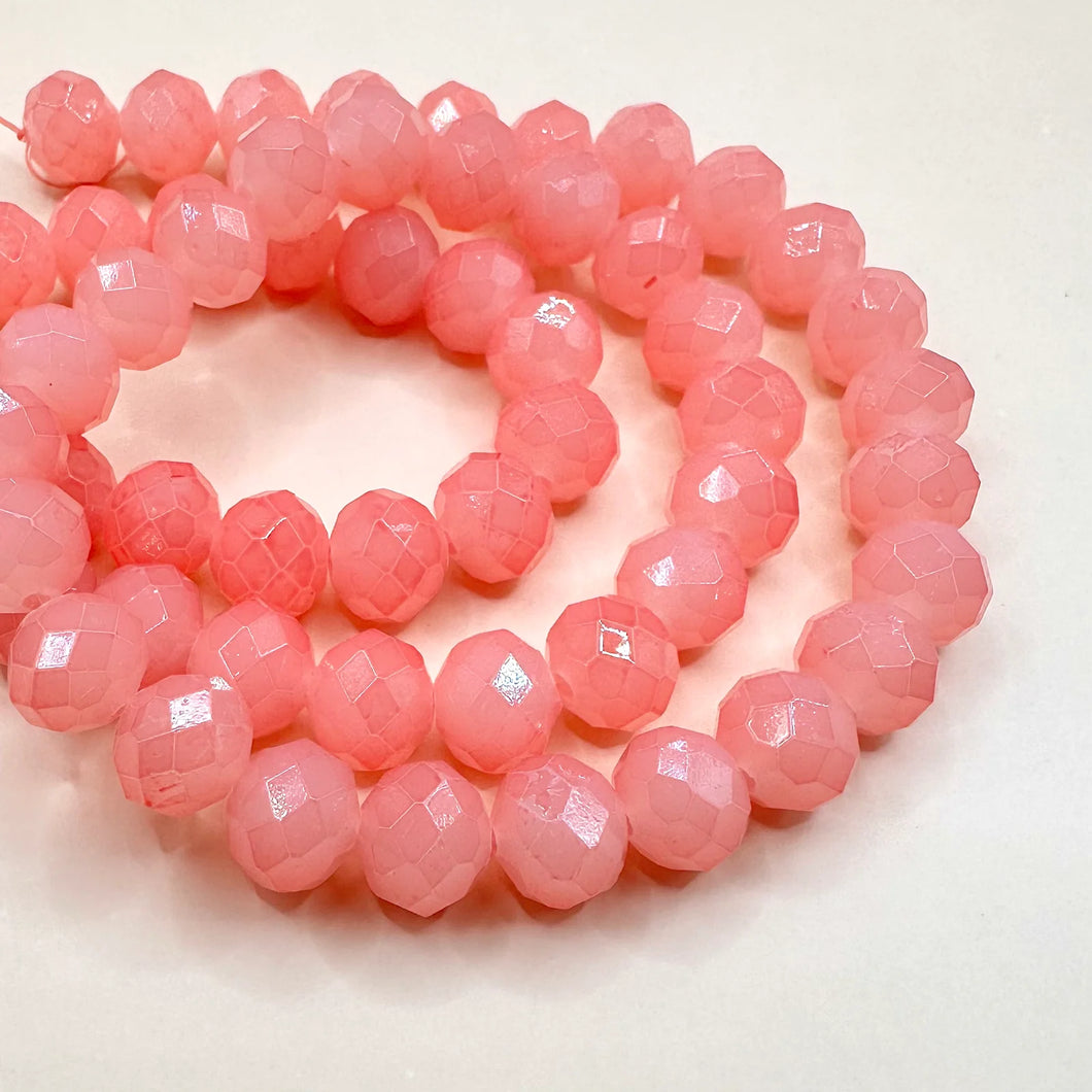 Cristal chato | 8 mm | Rosado Salmon Opalescente 179