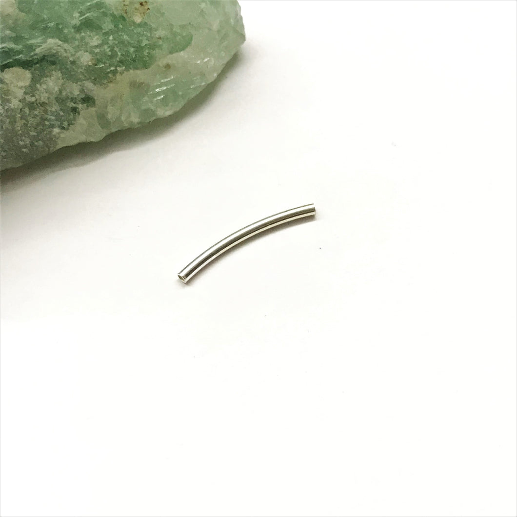 SEPARADOR TUBO CURVO  PLATA 925 | 2.5CM (P4-36)