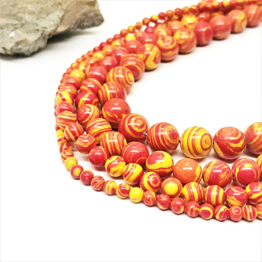 MALAQUITA | CORAL Y AMARILLO | CLASE B | 10MM