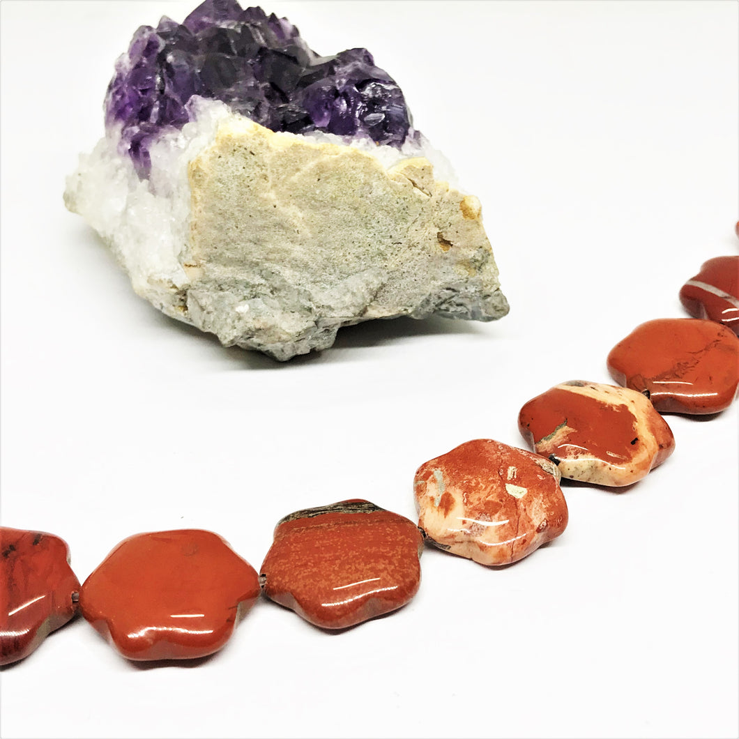 JASPE ROJO | FLORES | 20MM