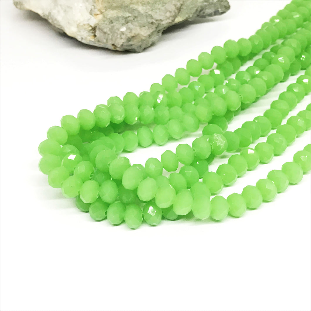Cristal chato | 6 mm | Verde Manzana Opalescente 109