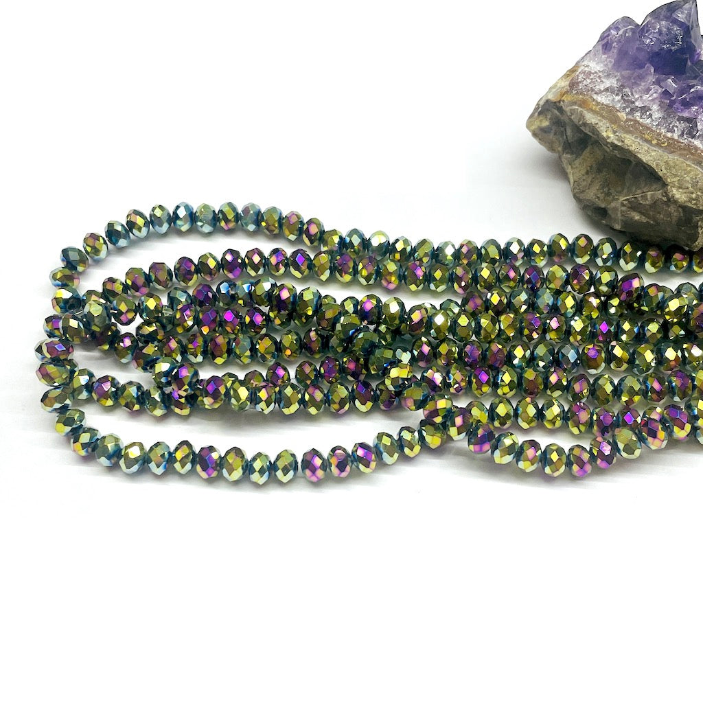 Cristal chato | 6 mm | Rainbow Metal 145