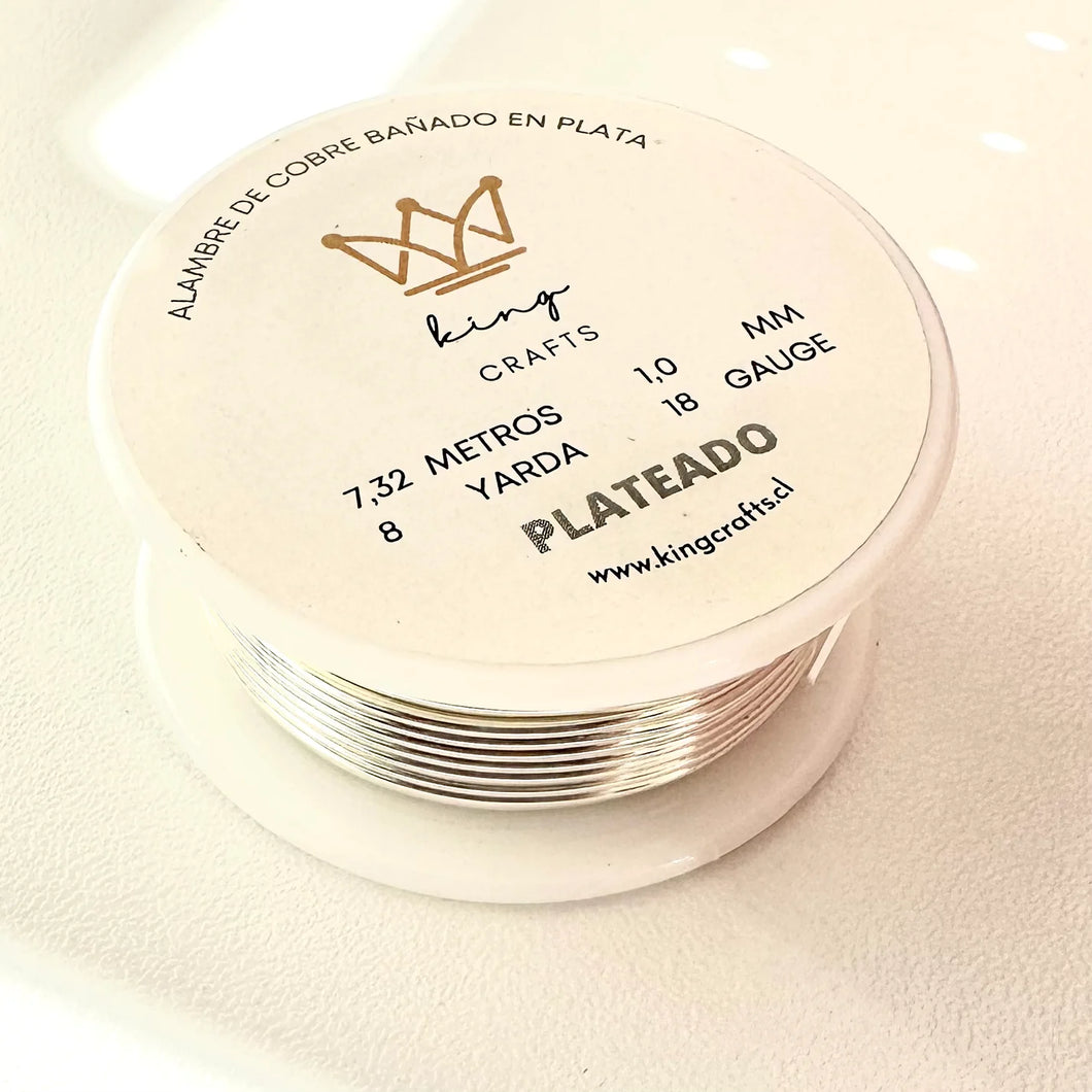 Alambre King Crafts | GA 18 | Color: Plateado