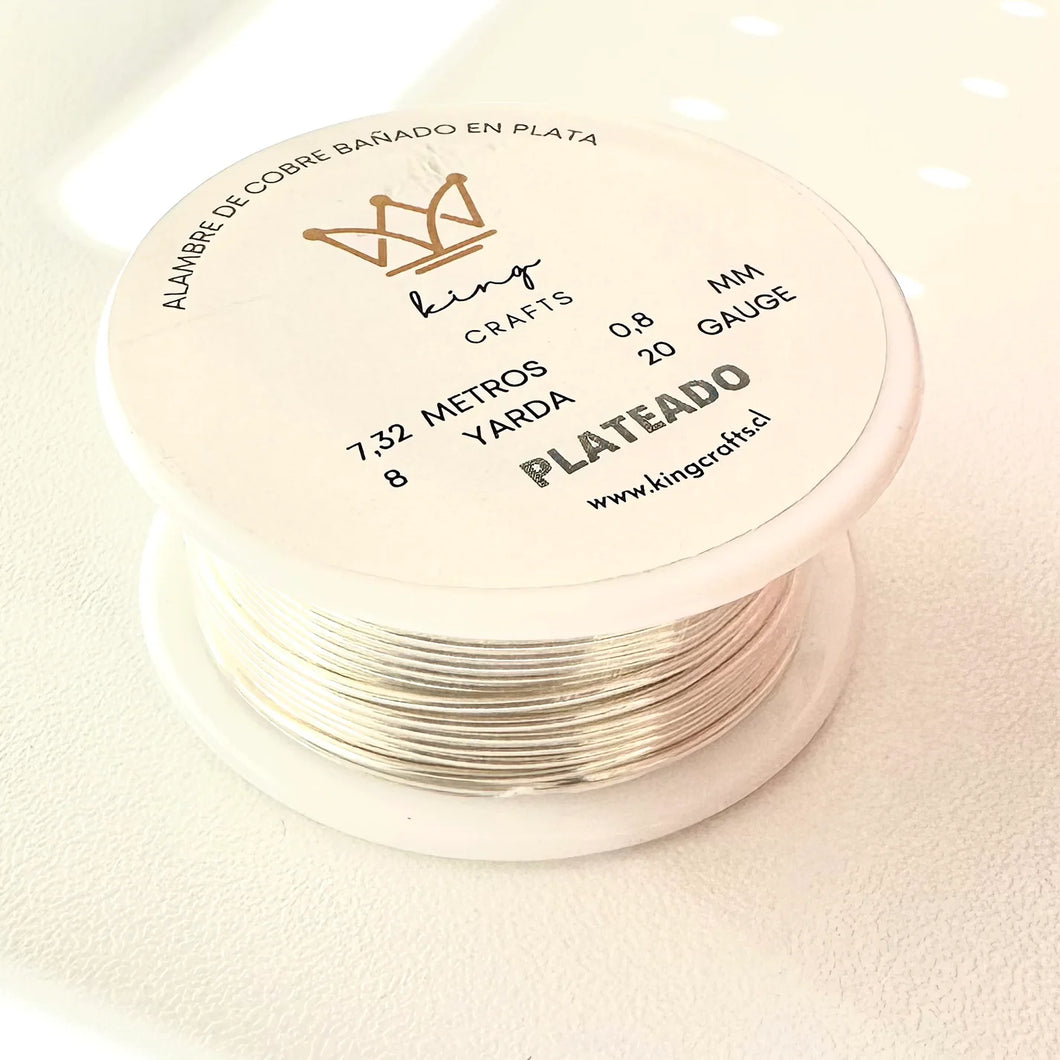 Alambre King Crafts | GA 20 | Color: Plateado