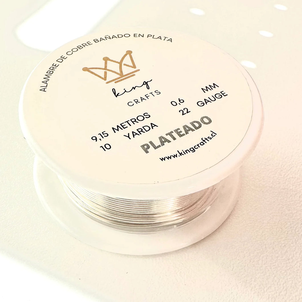 Alambre King Crafts | GA 22 | Color: Plateado