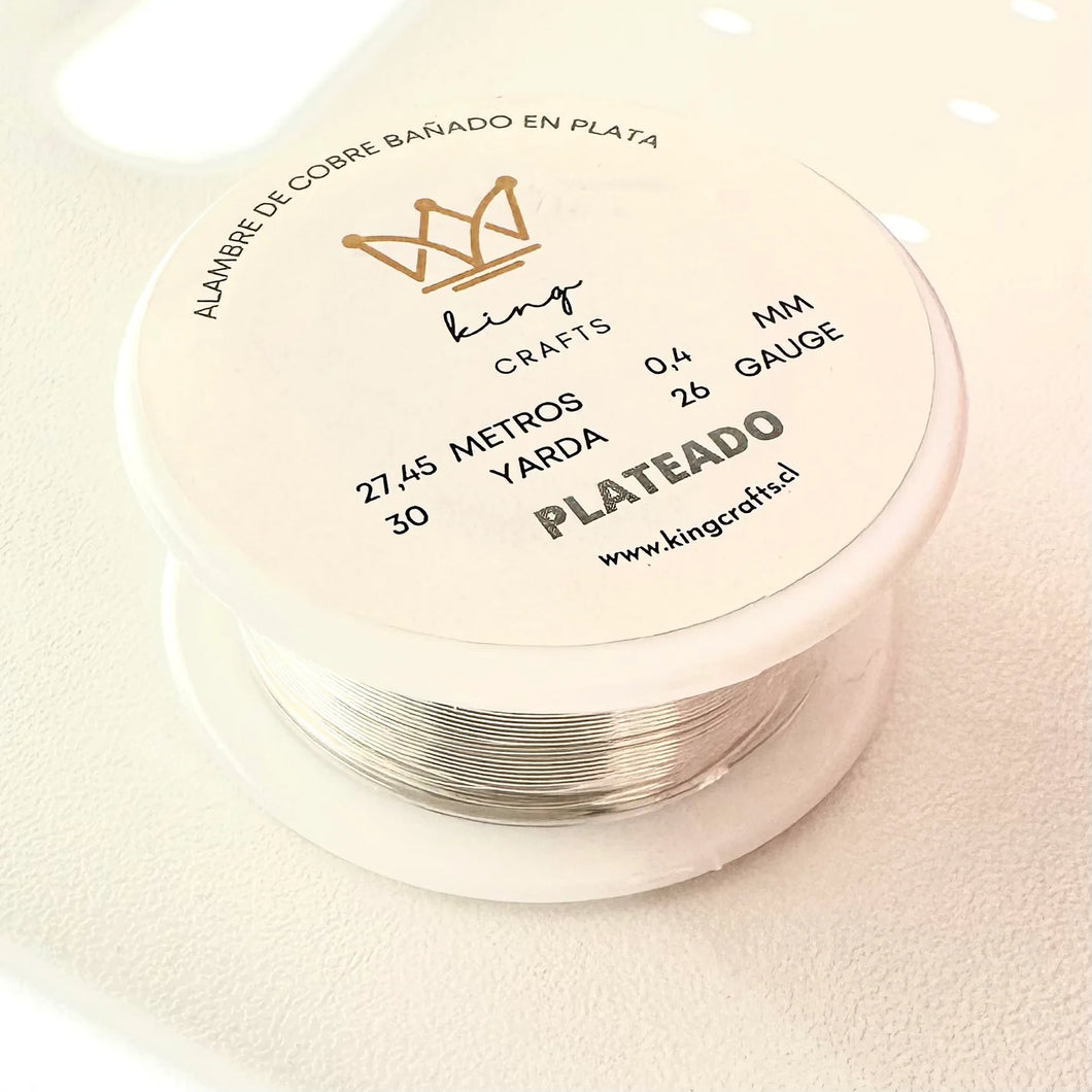 Alambre king Crafts | GA 26 | Color: Plateado