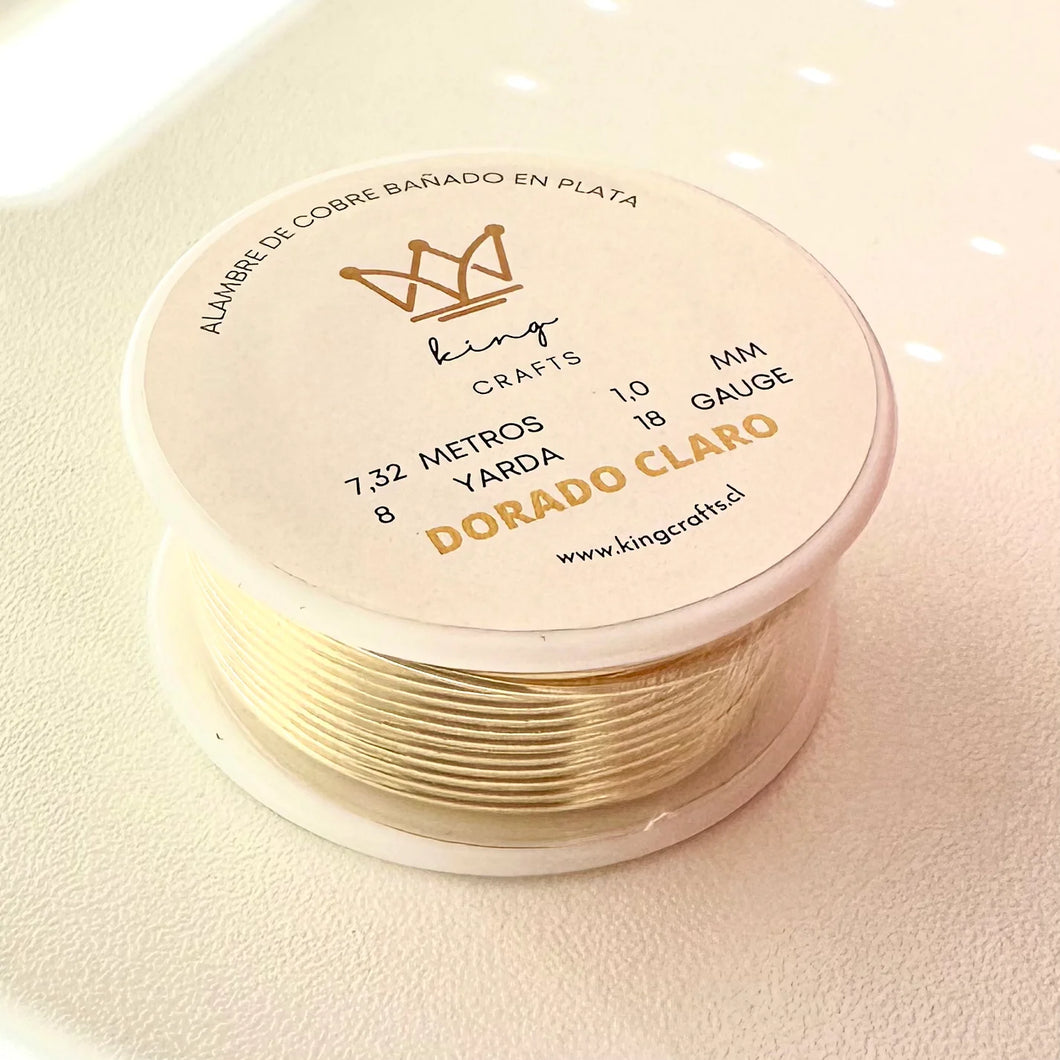 Alambre King Crafts | GA 18 | Color: Dorado Claro