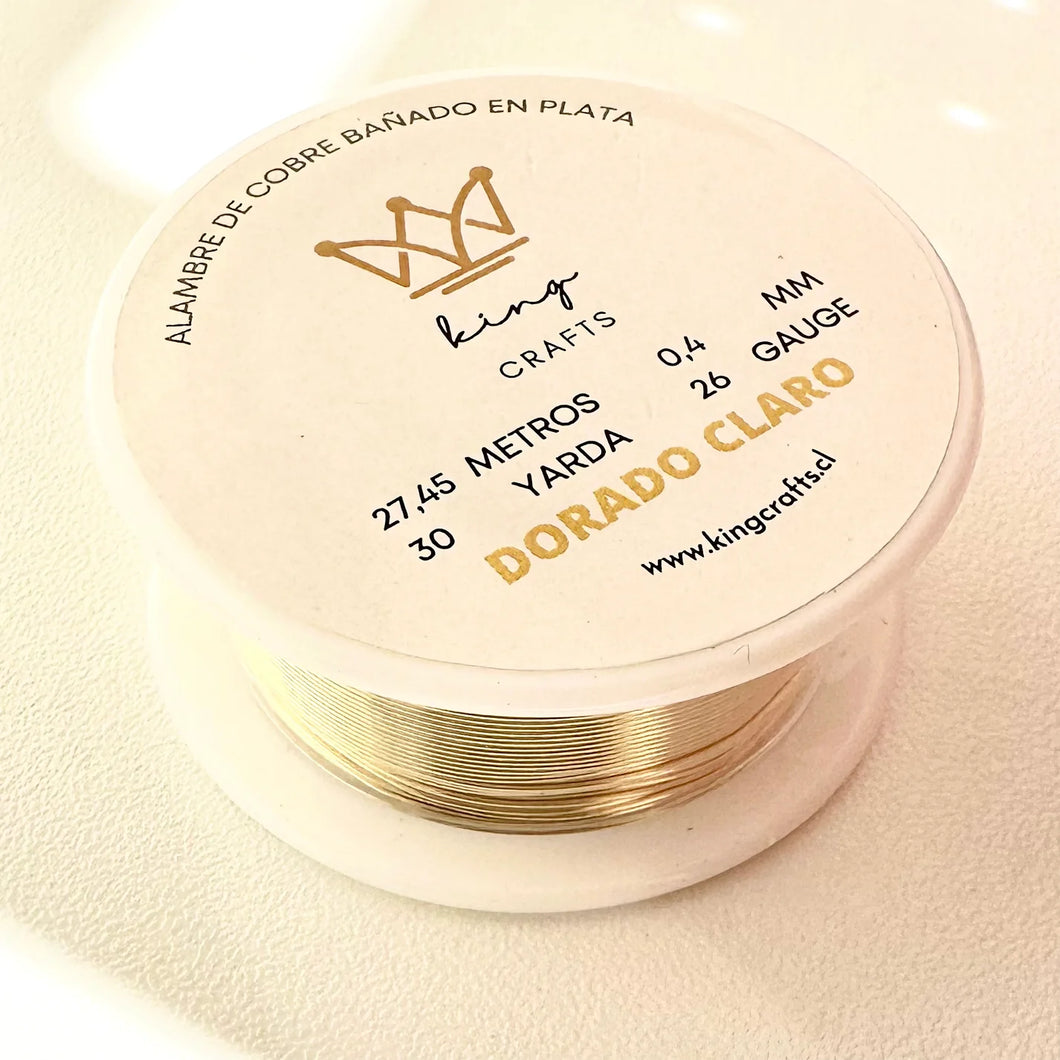 Alambre King Crafts | GA 26 | Color: Dorado Claro