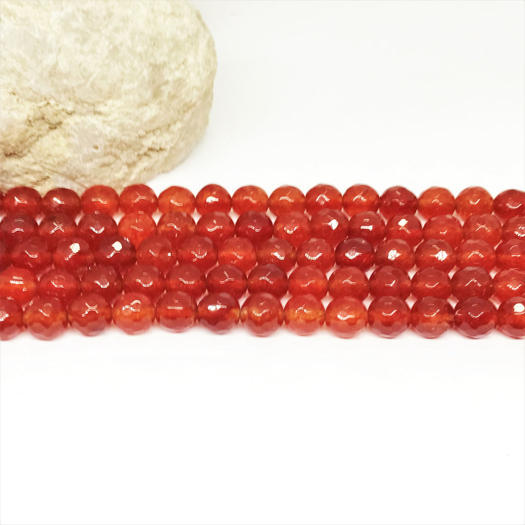 AGATA FACETADA | 8MM | NARANJA CORNALINA