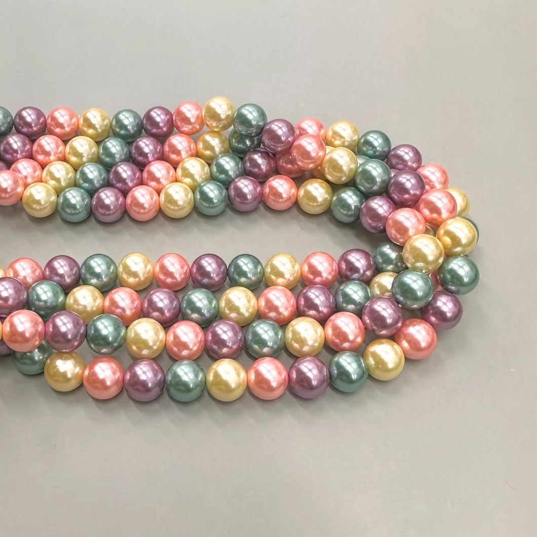 PERLA SHELL | 10MM | AMARILLO - ROSA - MORADO - VERDE