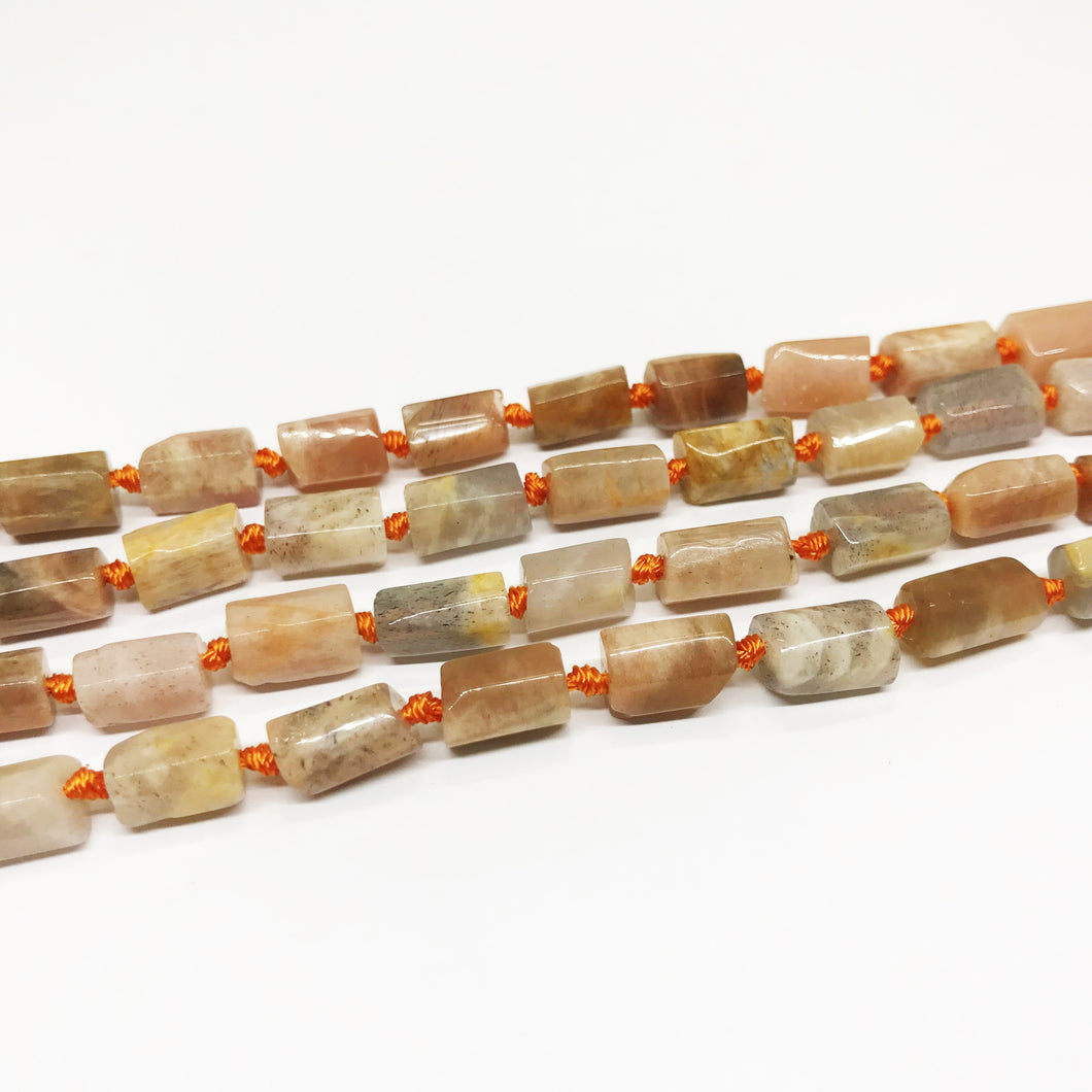 Cilindro Facetado | 10x6mm | Sun Stone