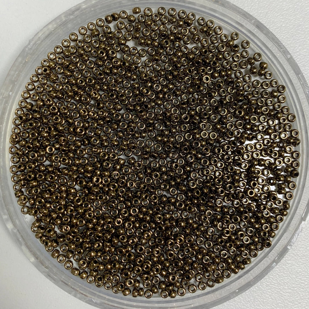 MIYUKI ROUND ROCAILLES 15/0 | 457RR | 5GRS | BRONCE OSCURO METALIZADO