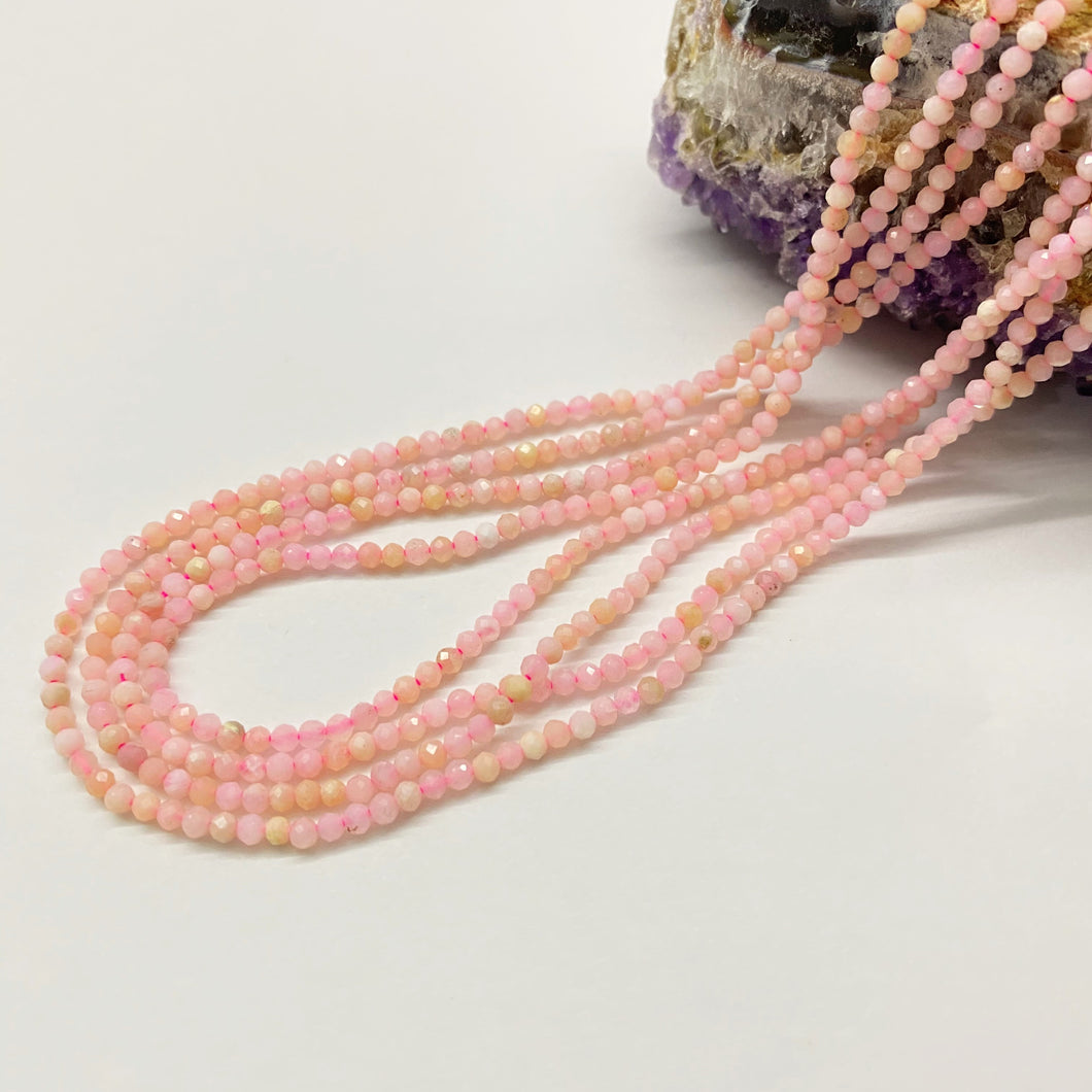 PIEDRAS NATURALES | MINI FACETADO | OPALO ROSADO | 2.1MM | co.1
