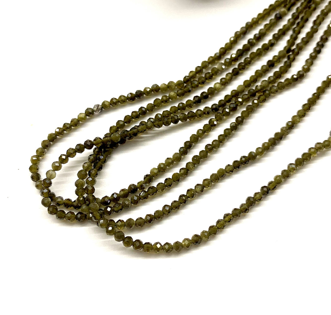 PIEDRAS NATURALES | MINI FACETADA | OBSIDIANA GOLD | 3.5MM