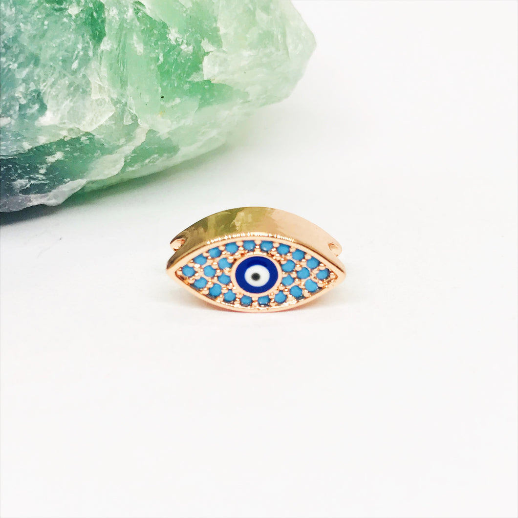RODINADO | SEPARADOR OJO MICROCIRCON | 8X14MM | 1UND | GOLDROSE (R5-44)
