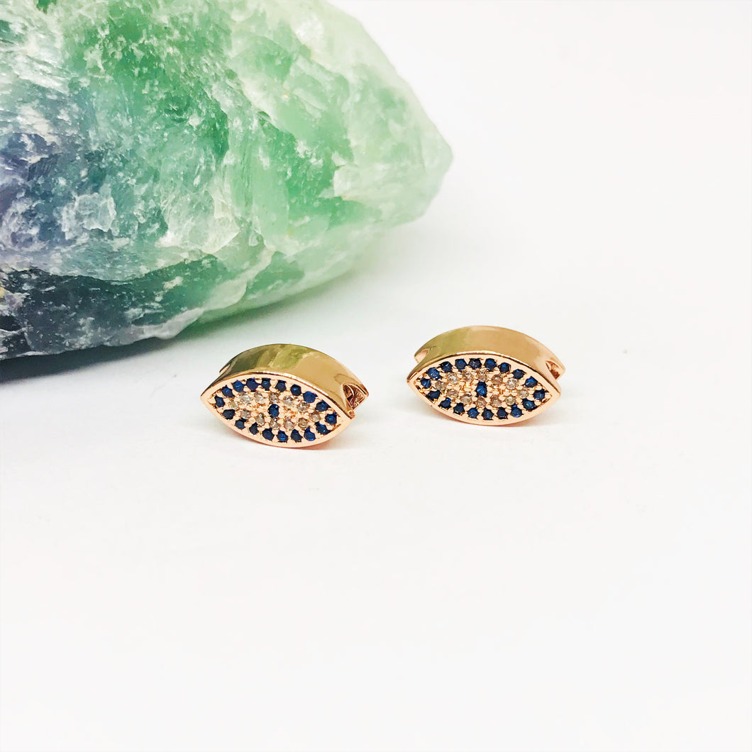 RODINADO | SEPARADOR OJO MICROCIRCON | 7X11MM | 1UND | GOLDROSE (R4-33)