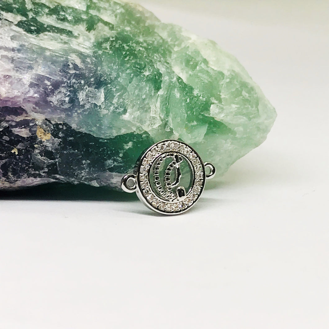 RODINADO | CONECTOR VIRGEN | 12MM | 1UND | PLATEADO (R7-64)