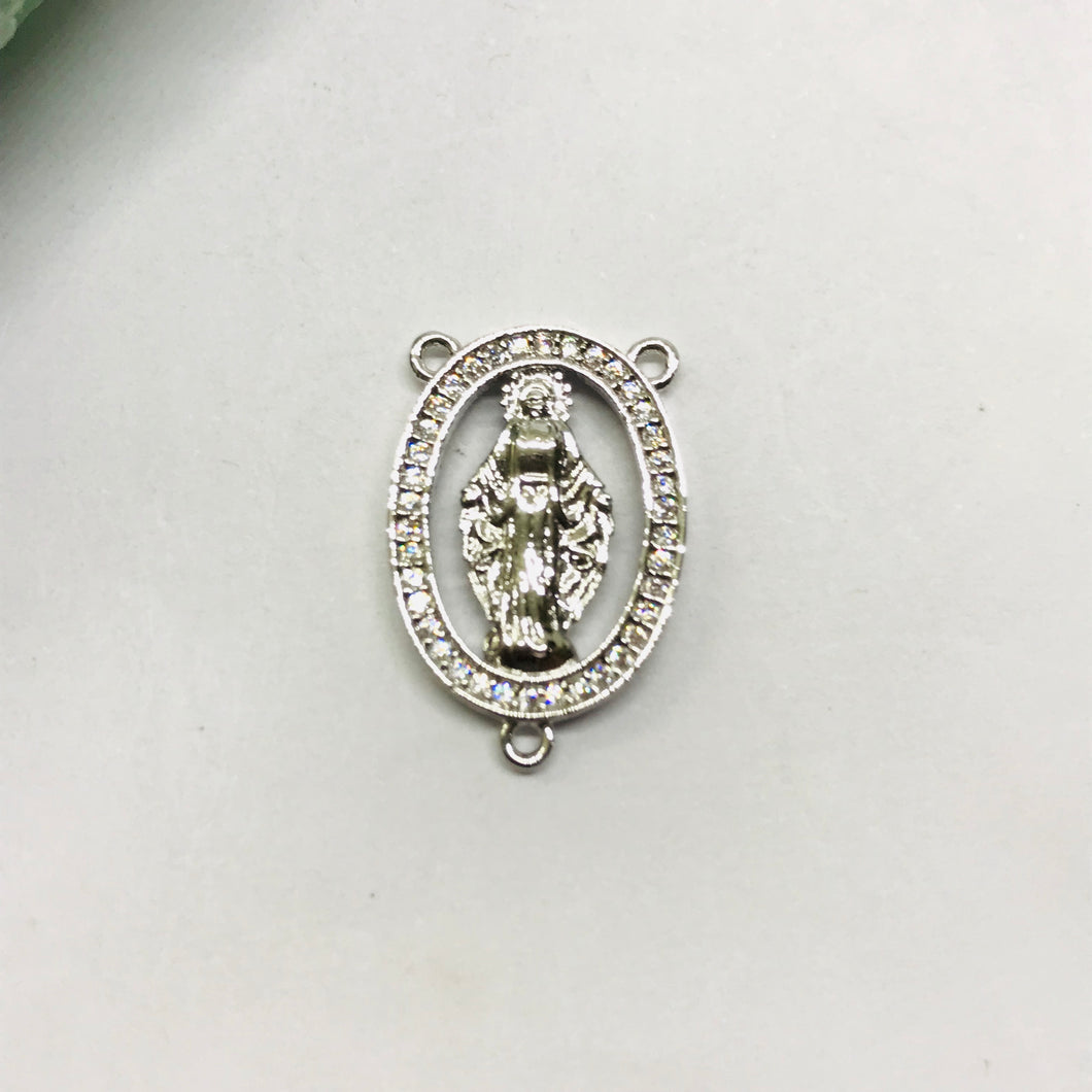 RODINADO | MARIETA OVALADO VIRGEN | 18MM | 1UND | PLATEADO (R7-62)