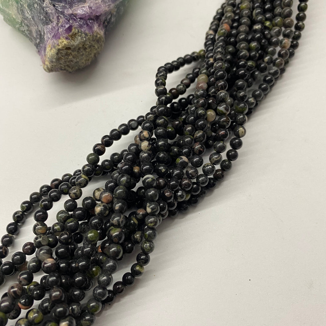PIEDRA EN OFERTA | JASPE NEGRO | 4MM