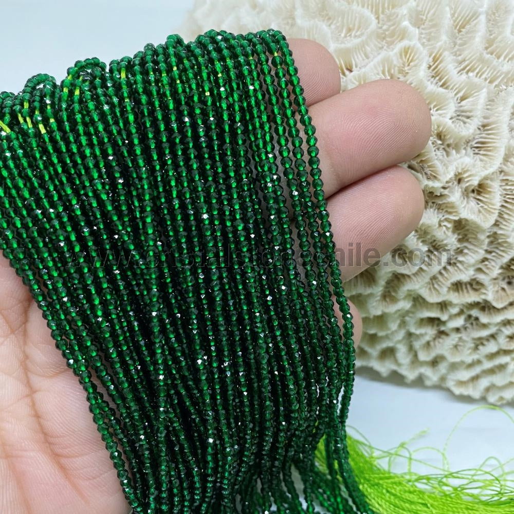 PIEDRAS NATURALES | MINI FACETADO | TURMALINA VERDE | 2.1MM | co.1