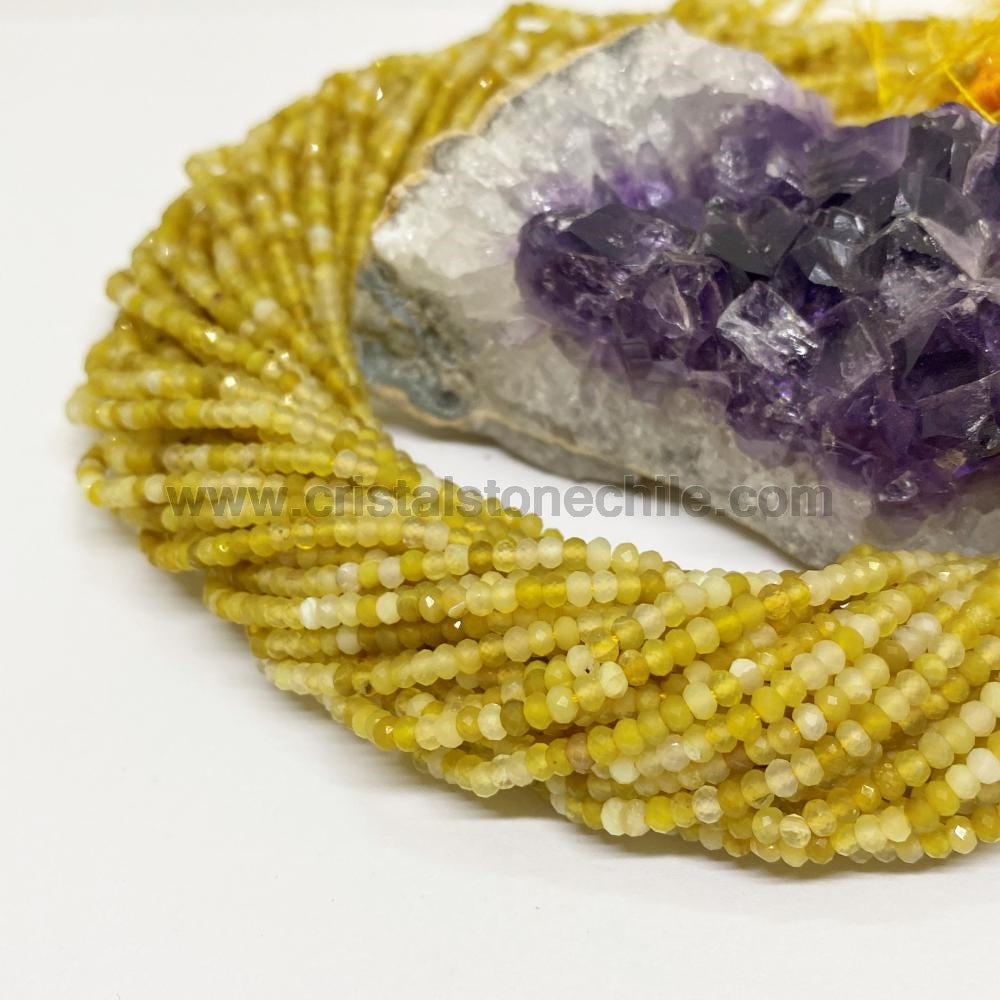PIEDRAS NATURALES | MINI | OPALO AMARILLO | RONDELL | 3X2.2MM