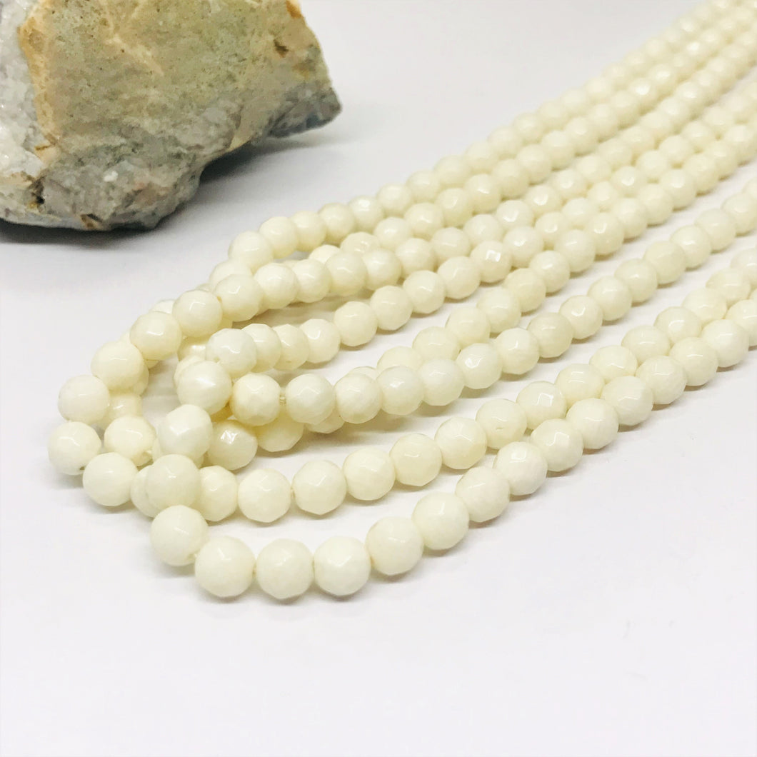 CORAL | BLANCO PULIDO | FACETADO | 9MM