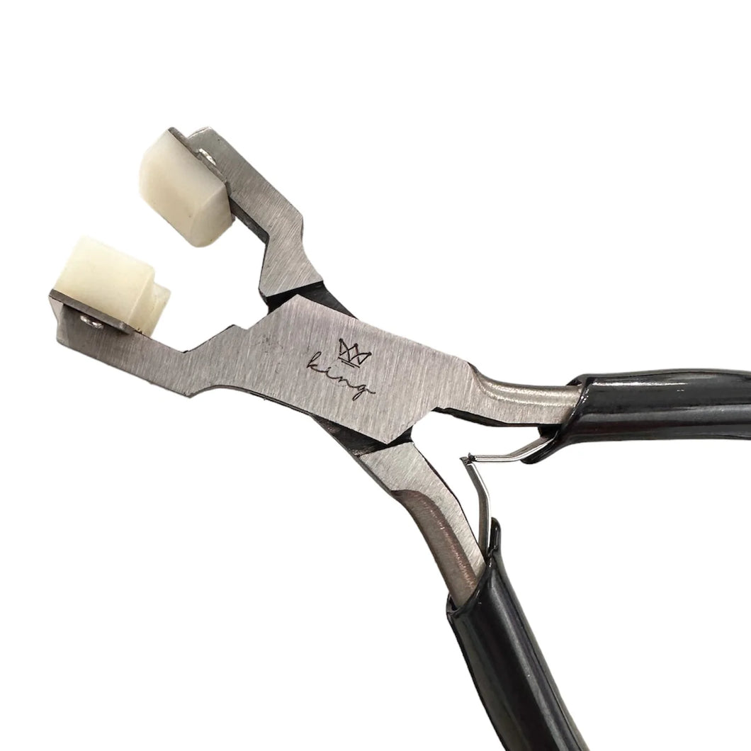 ALICATE KING CRAFTS | PUNTA DOBLE CURVA DE NYLON | ACERO INOXIDABLE | 15CM