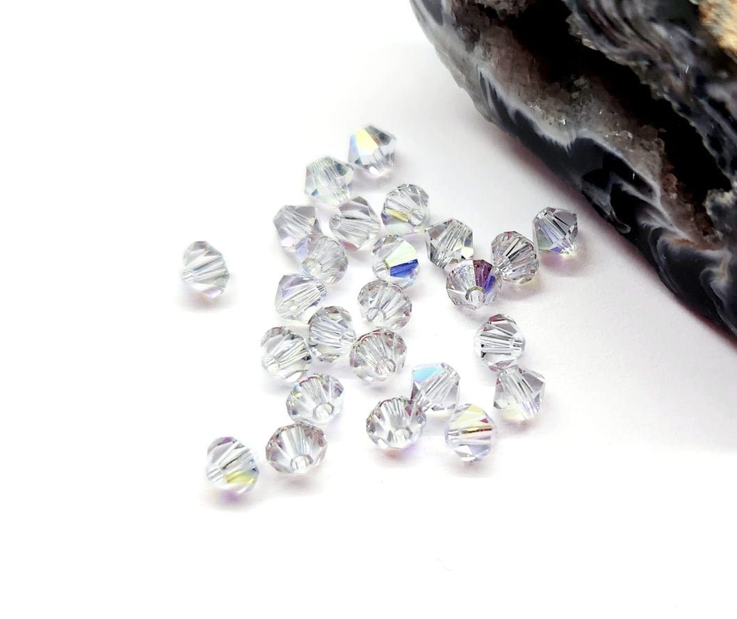 Bead Swarovski Crystals | 4mm | SmT #250 | 25u | Gris Claro Tornasol