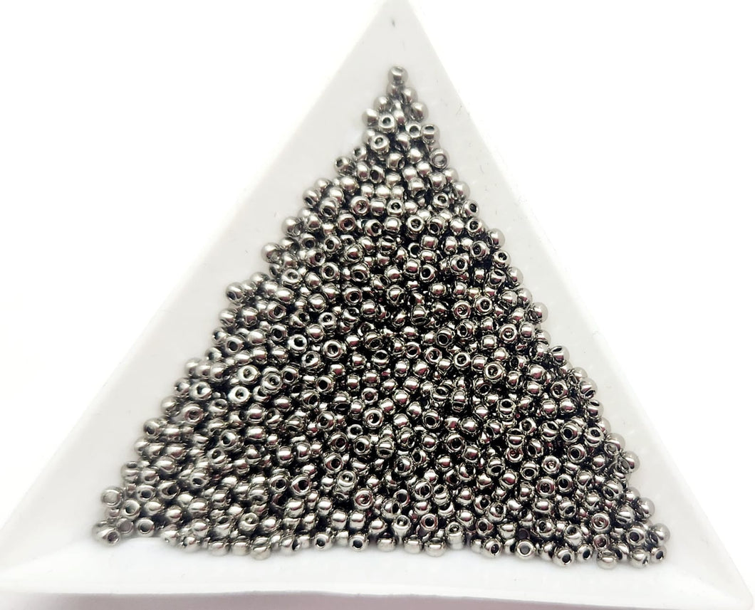 Miyuki Round Rocailles 11/0 | 194RR | Gris Metalizado | c18