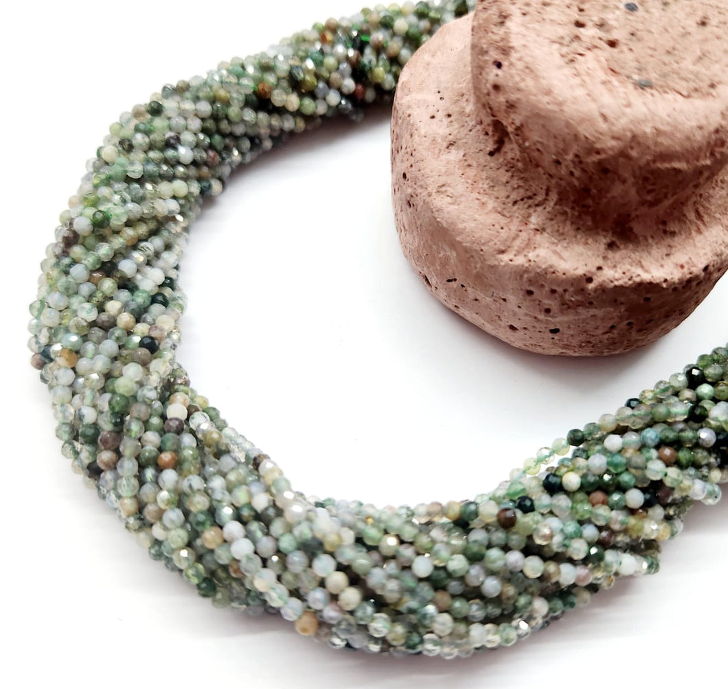 PIEDRAS NATURALES | MINI FACETADO | AGATA DE LA INDIA CLARA | 2.3MM