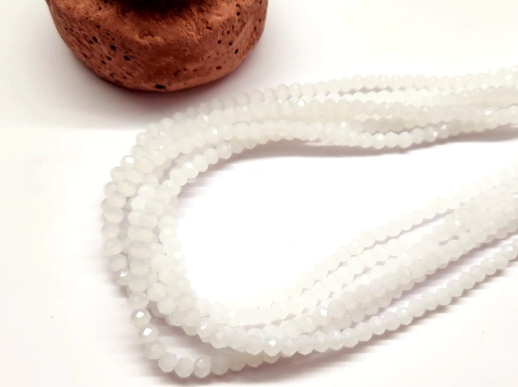 Cristal Chato | 3mm | Blanco Opalescente 42