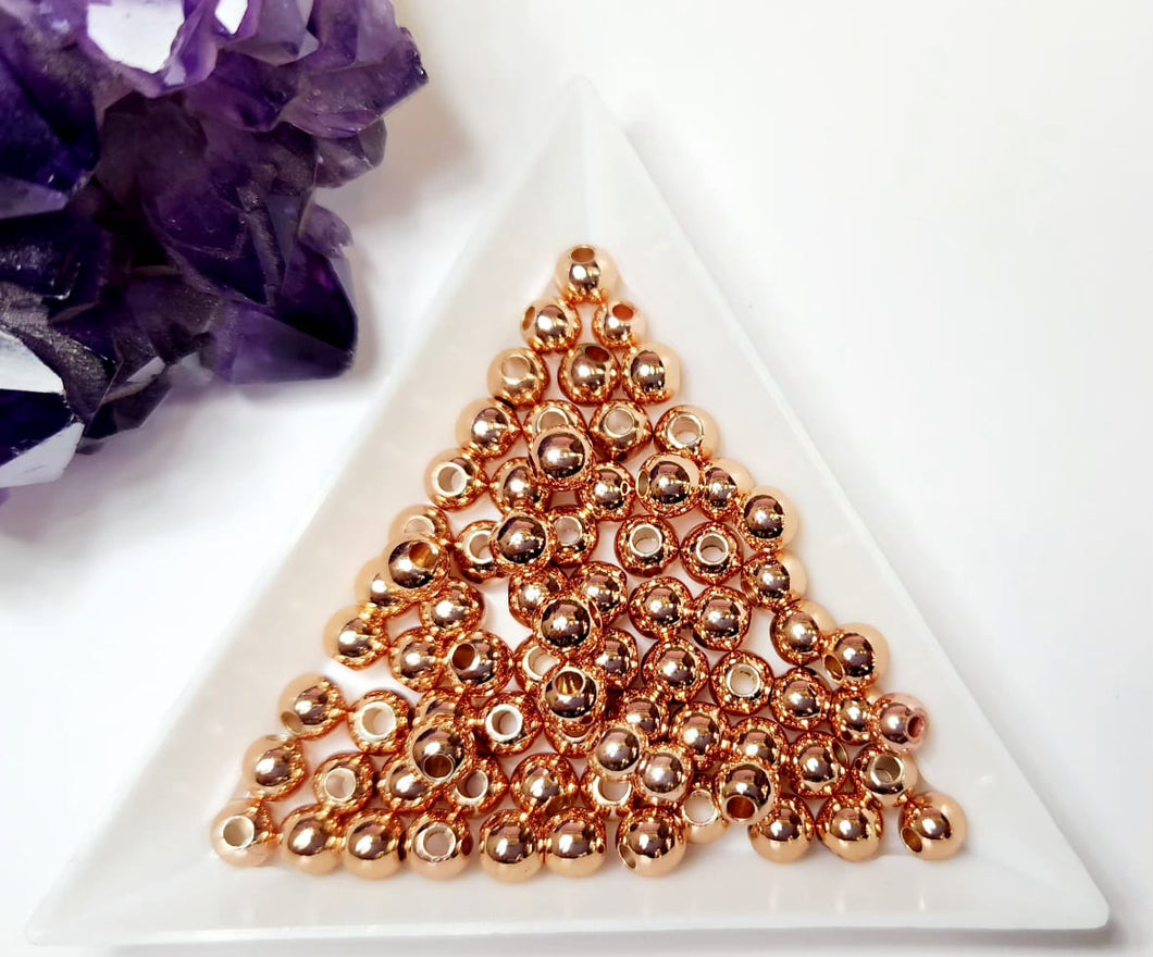 RODINADO | BOLITAS | GOLD ROSE | 5MM | 20 UNIDADES | (R10-97)