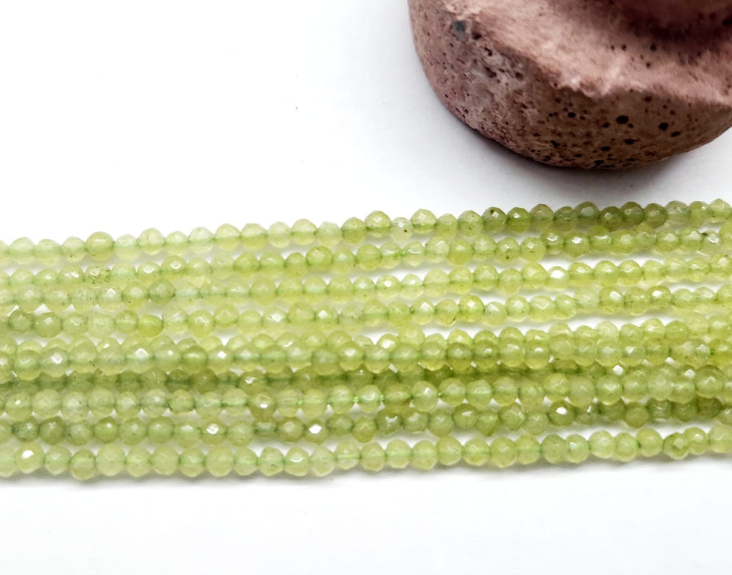 Agata Facetada | 3mm | Verde lima | Co.71