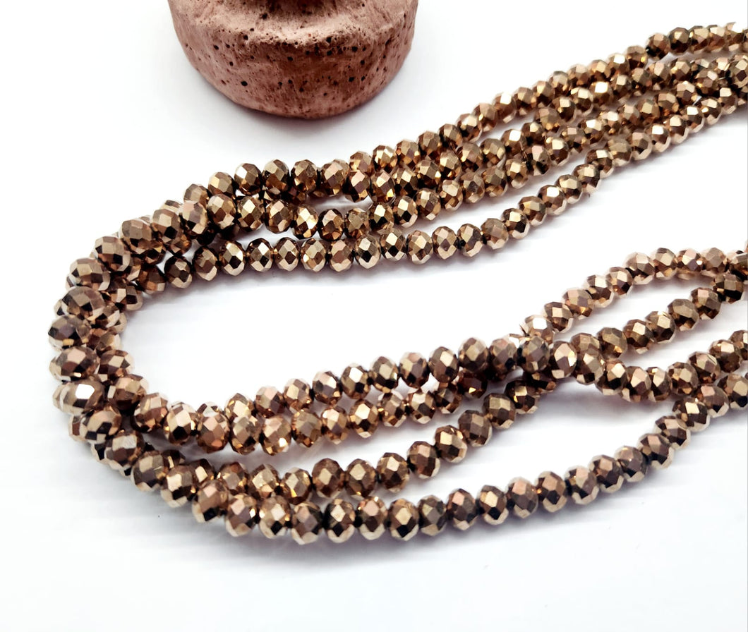 Cristal chato | 6 mm | GoldRose Metal 153