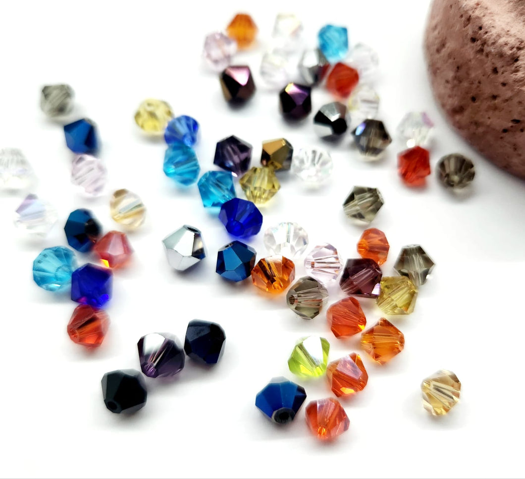 CRISTAL TUPI | 6MM | 50 UNIDADES | MIX DE COLORES