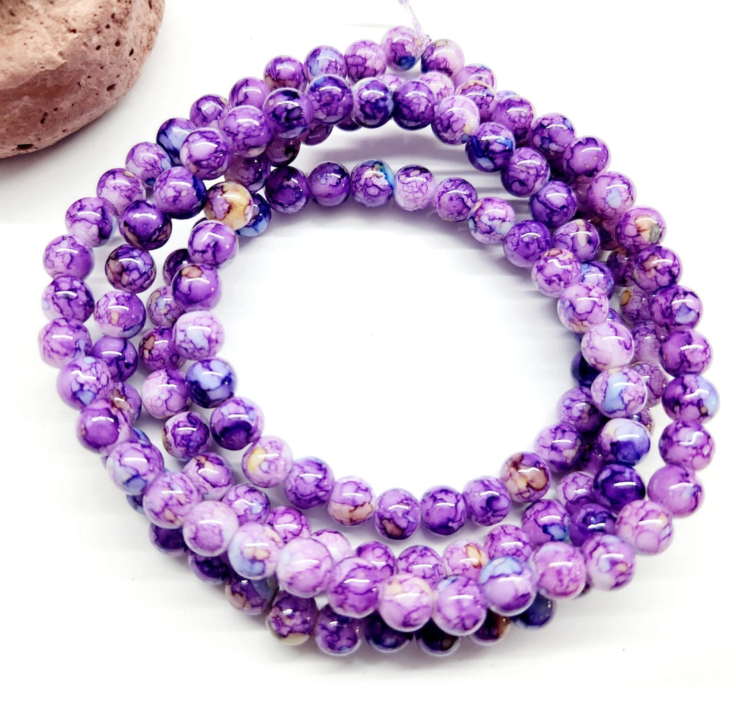 PERLA DE VIDRIO | MATIZADO | 6MM | MORADO