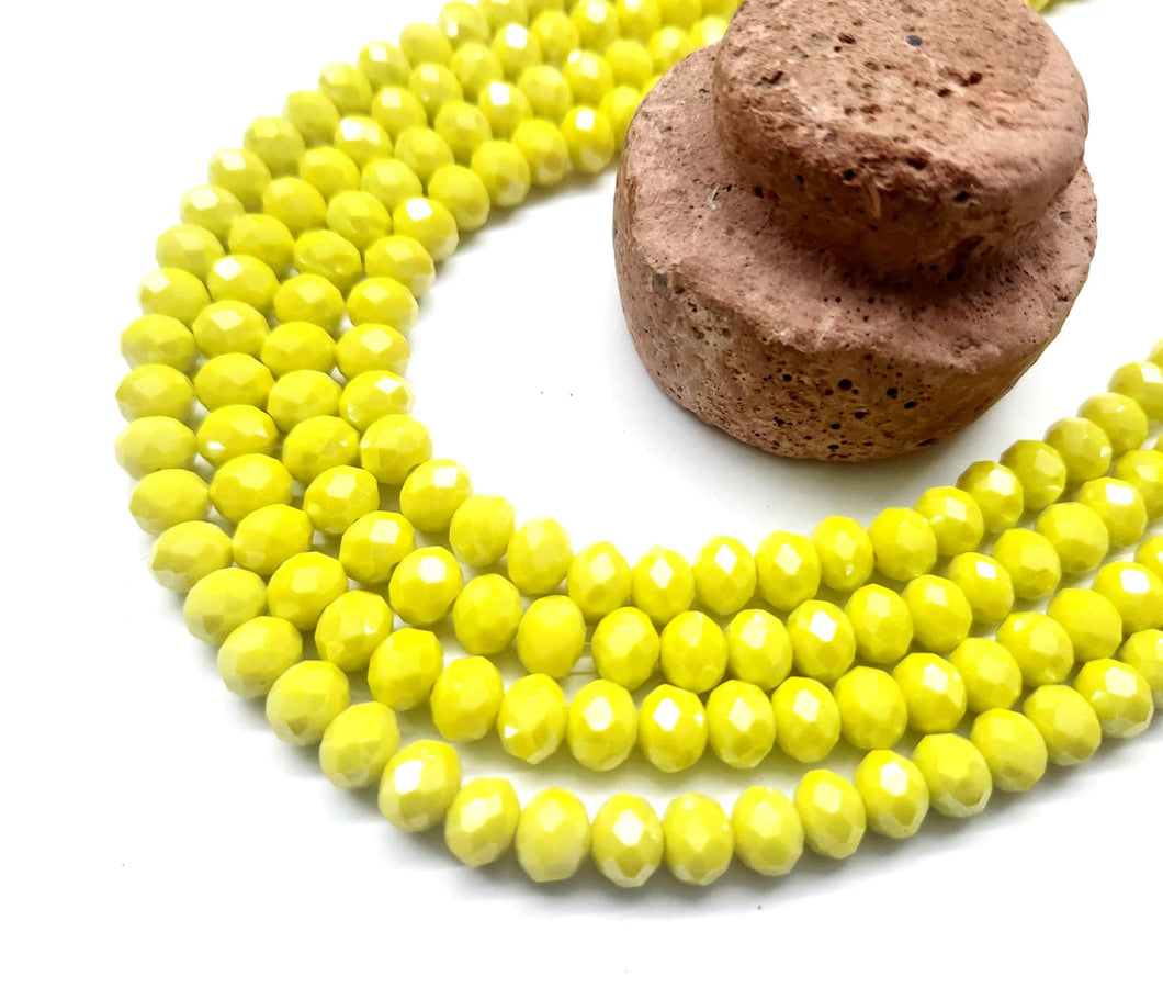 Cristal chato | 8 mm | Matte Amarillo Tornasol 39