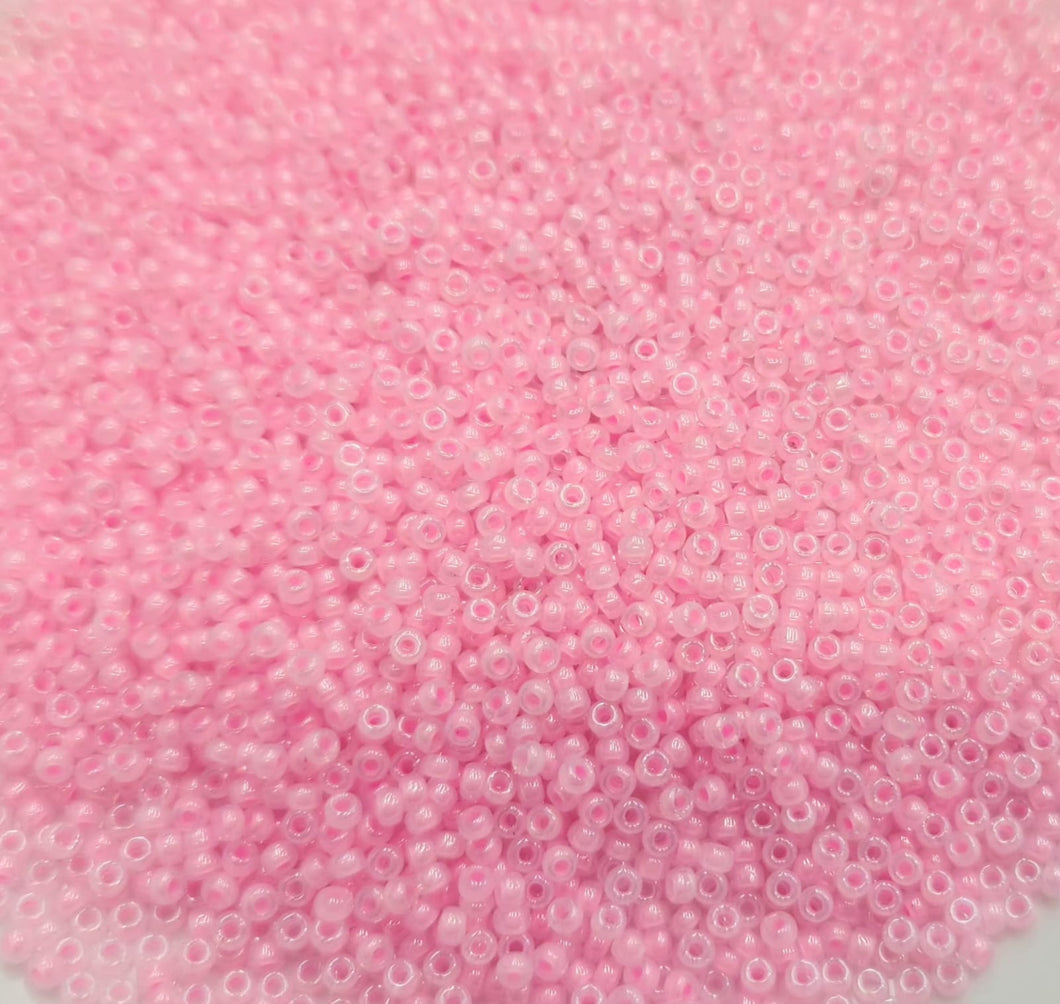 Miyuki Round Rocailles 11/0 | 518RR | Rosado Claro Satin