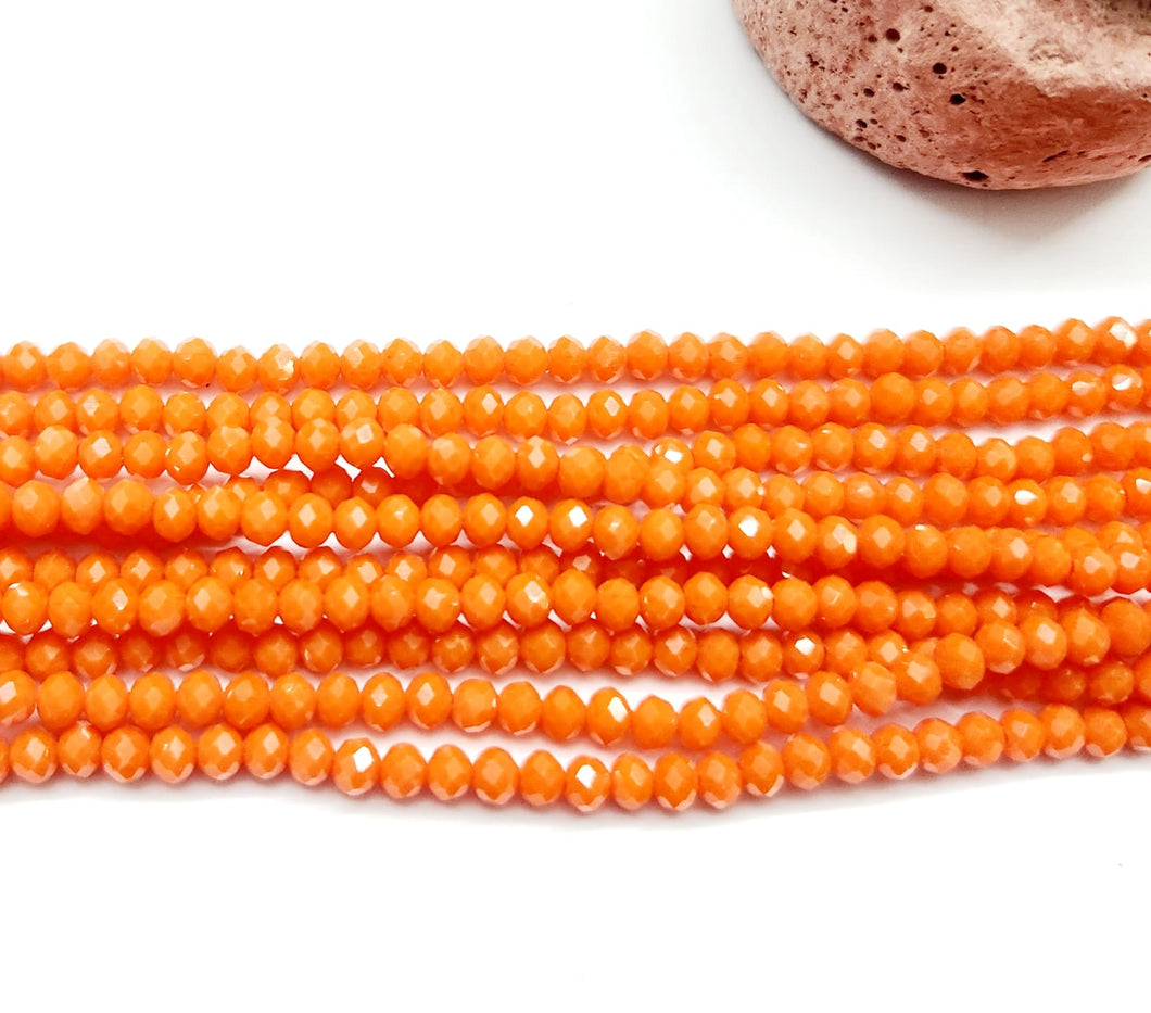 Cristal Chato | 4mm | Naranja opalescente 9