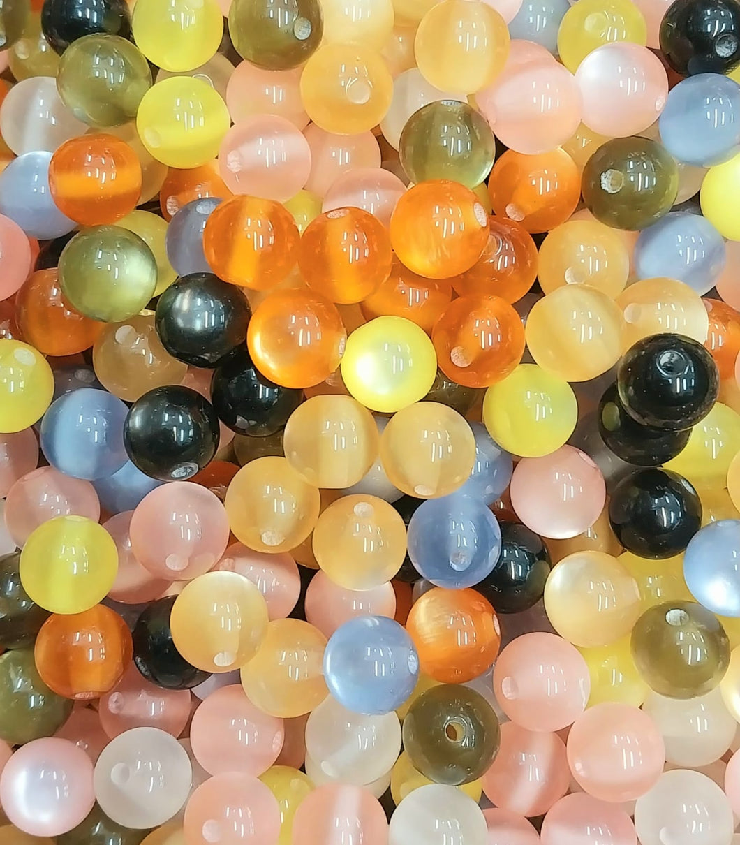 OJO DE GATO | ACRILICO  | 12MM | MIX DE COLORES | 100 GRAMOS