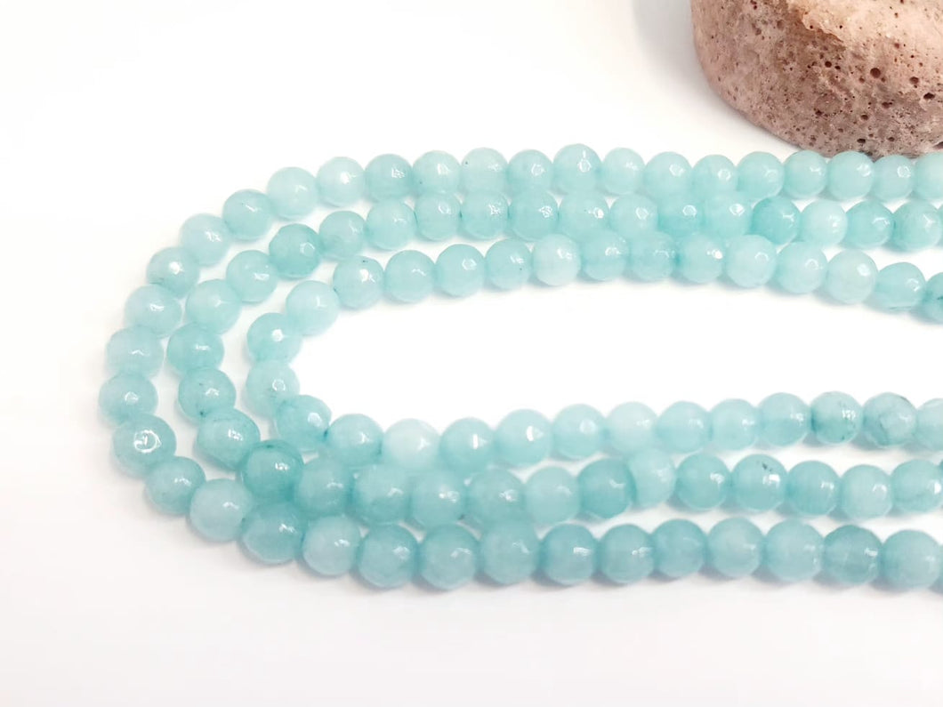 AGATA FACETADA | 6MM | CELESTE CLARO