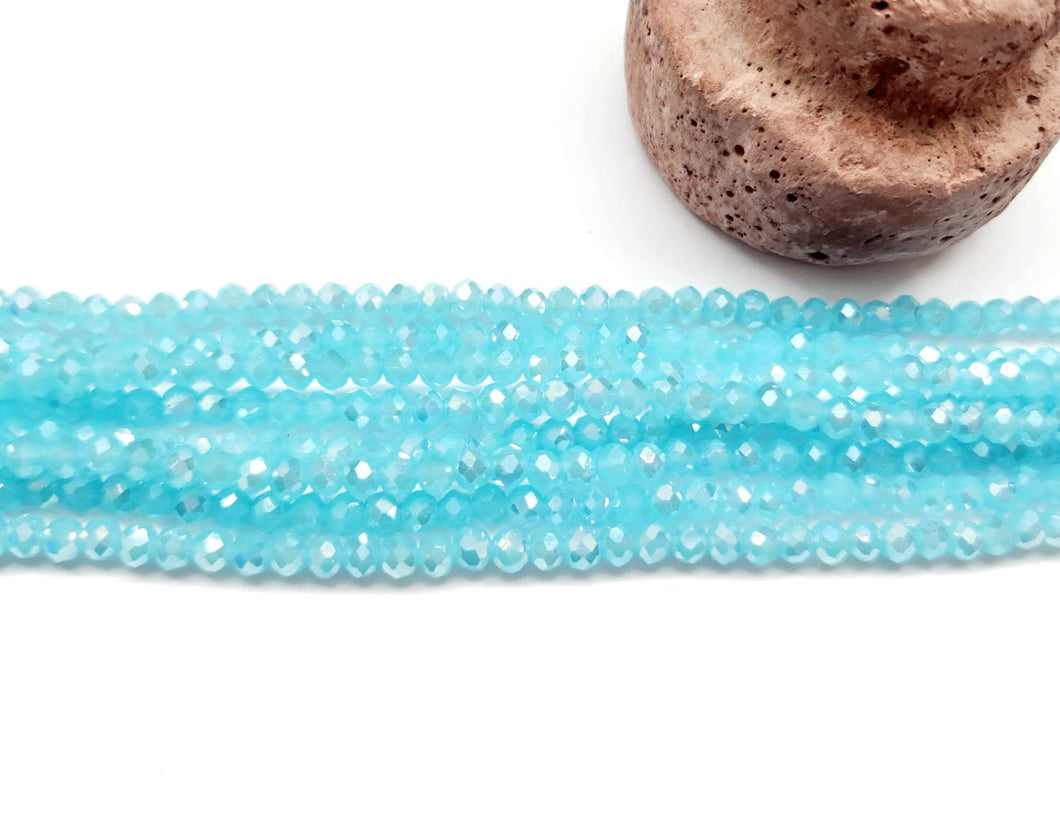 Cristal Chato | 4mm | Celeste Opalescente Tornasol 30