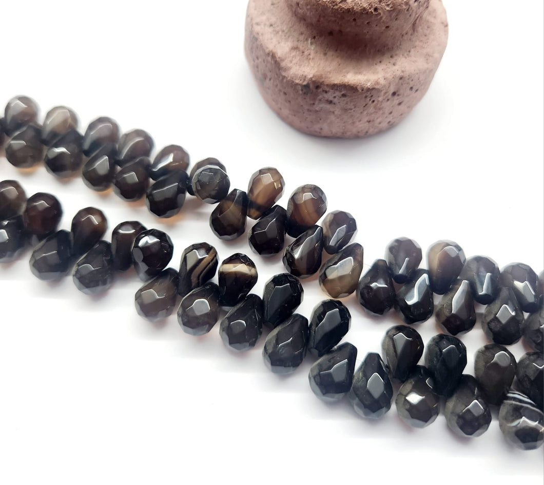 GOTA FACETADA | 12X8MM | ONIX CLARO