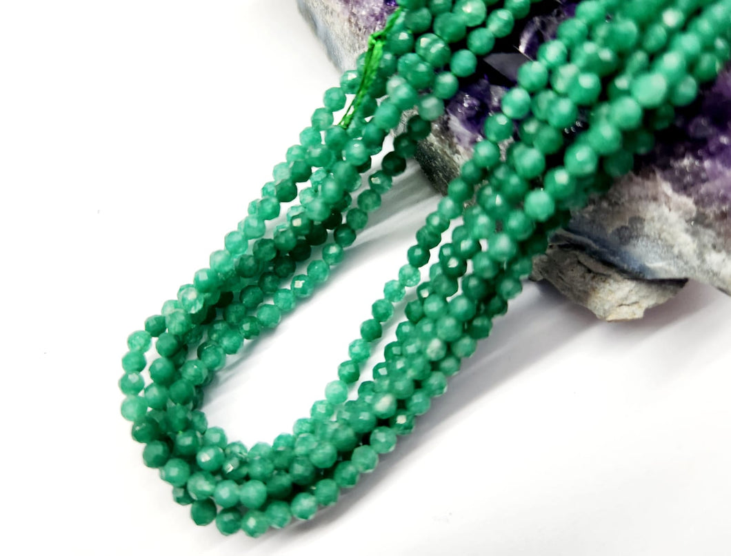 PIEDRAS NATURALES | MINI FACETADO | AGATA VERDE | 3.3MM | co.154