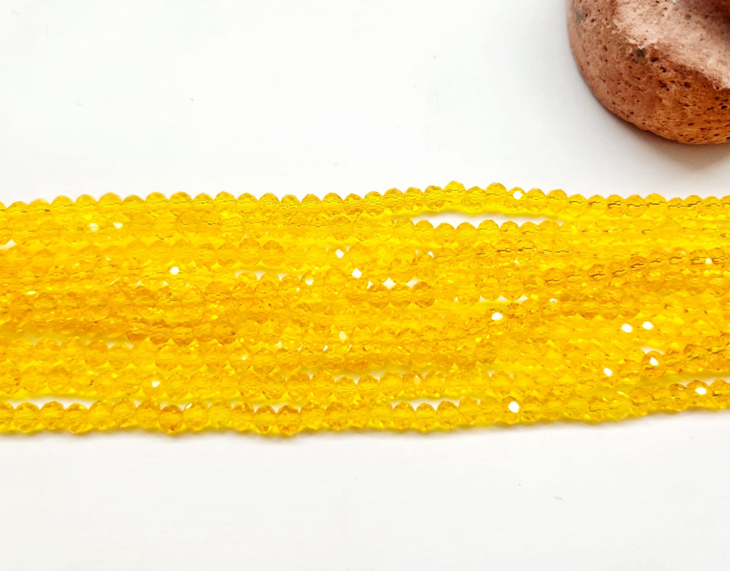 Cristal Chato | 4mm | Naranja claro semi amarillo traslucido 3