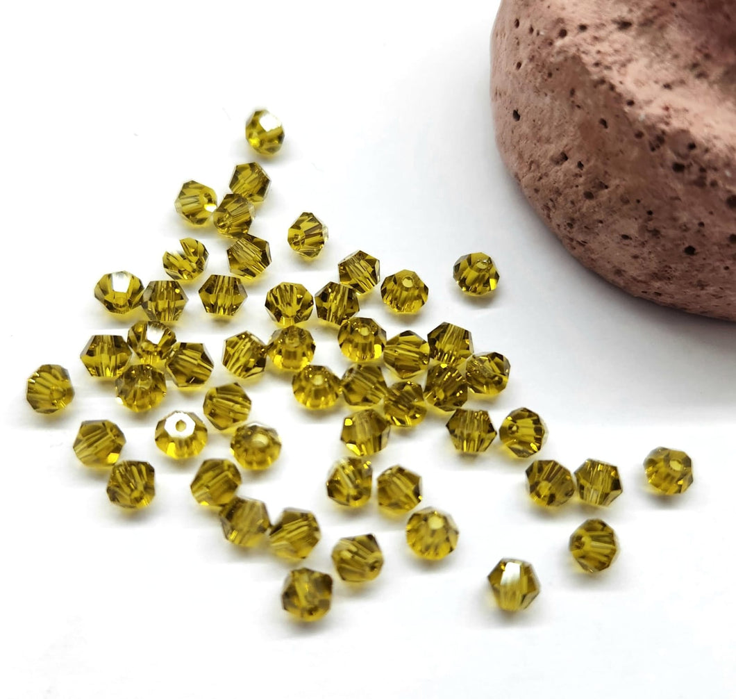 CRISTAL TUPI | 4MM | 150 UNIDADES | VERDE OLIVA | C2-11