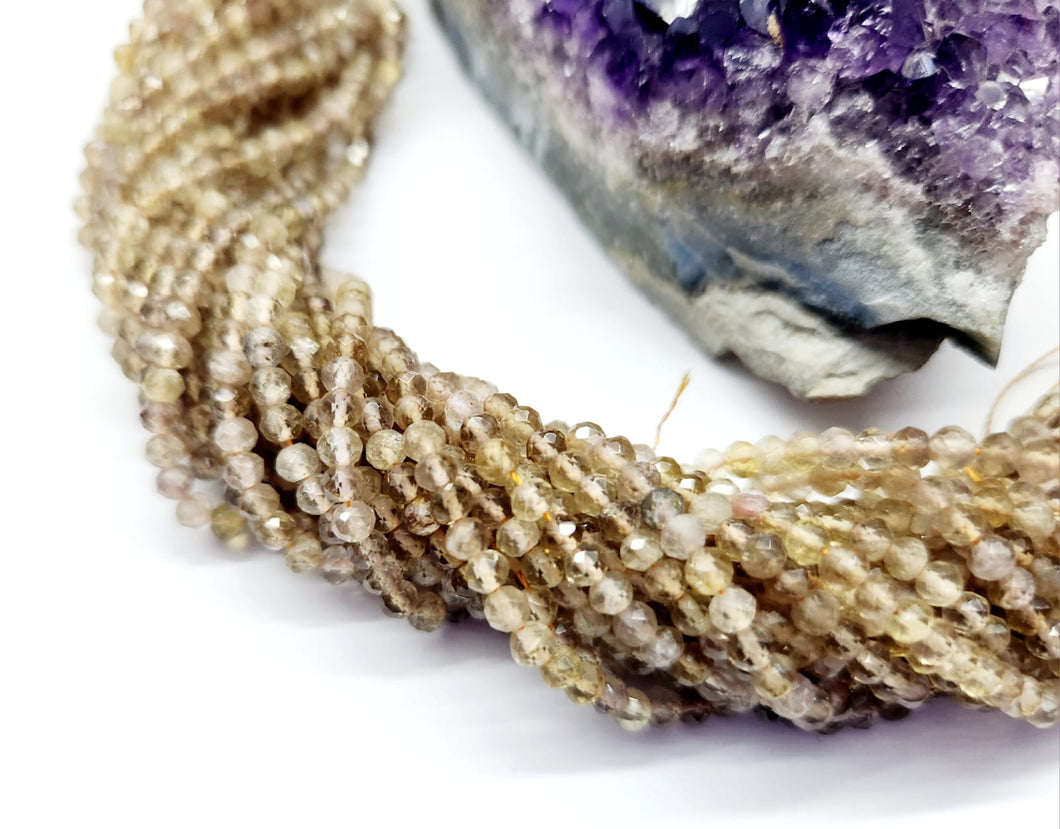 PIEDRAS NATURALES | MINI FACETADA | AGATA FUME CLARO | 3.2MM