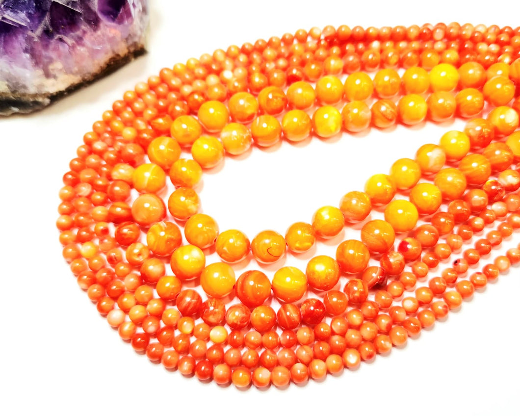 MADRE PERLA | NARANJA | CLASE B | 8MM