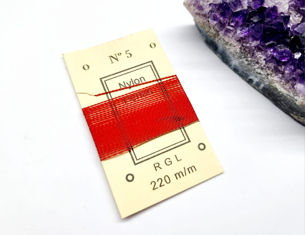Hilo nylon con punta de alambre | N.5 | 2,20mtrs | Rojo