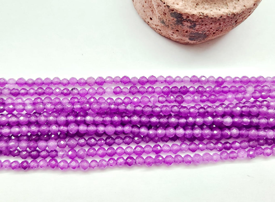 Agata Facetada | 3mm | Morado Magenta | Co.66